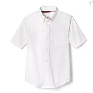 French toast boys short sleeve classic dress shirt in white size 16 Husky